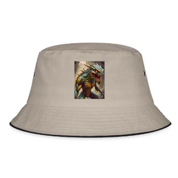 mutant monster half men half insect dark horror - Bucket Hat - khaki/black - Front