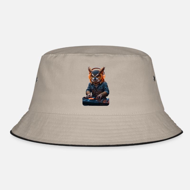 DJ Eule - Bucket Hat - Khaki/Schwarz