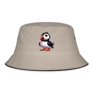 Papageitaucher - Bucket Hat - Khaki/Schwarz - Vorne