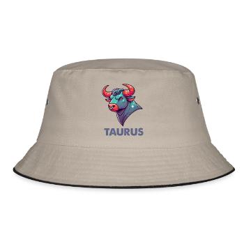 Taurus Cartoon - Bucket Hat - khaki/black - Front