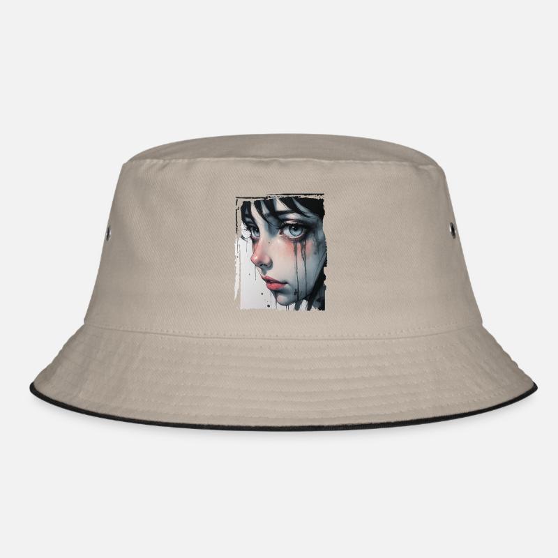 Fille d’anime avec des larmes Bob