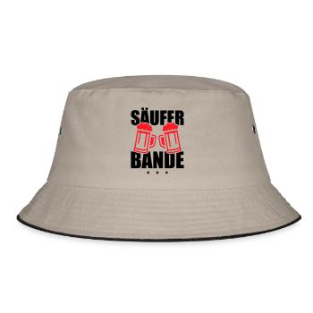 Säufer Bande - Bucket Hat - Khaki/Schwarz - Vorne