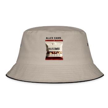 ALLES KANN NUSSMIX - Bucket Hat - Khaki/Schwarz - Vorne