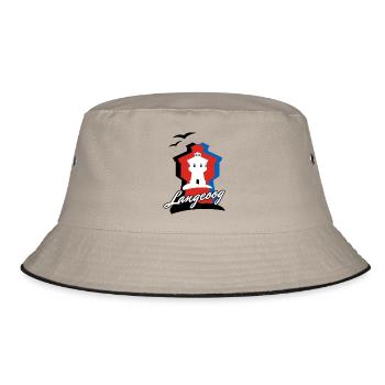 Langeoog Style mit Wasserturm - Bucket Hat - Khaki/Schwarz - Vorne