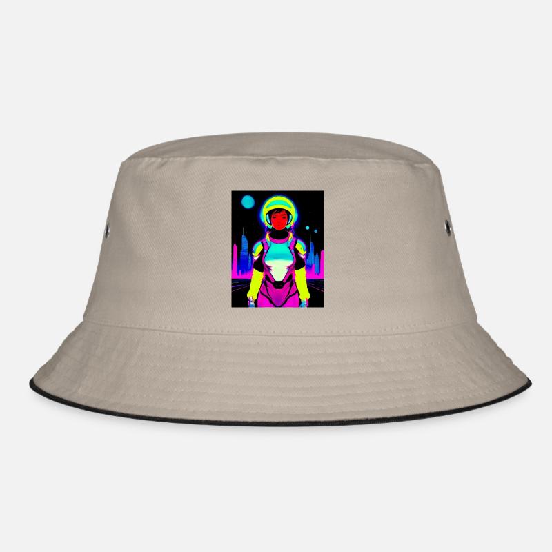 Cosmic Explorer - Bucket Hat - Khaki/Schwarz