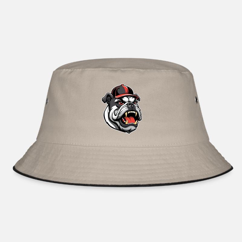 BULLDOGGE MIT BASEBALLKAPPE Bucket Hat