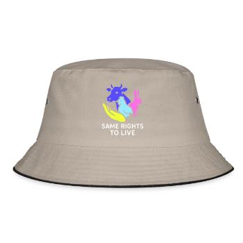 same rights to live - Bucket Hat - Khaki/Schwarz - Vorne