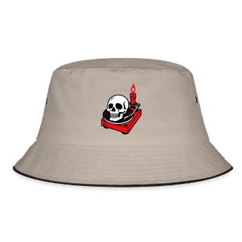 Black metal - Bucket Hat - khaki/black - Front