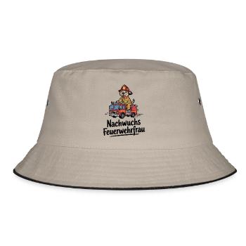 Soon you'll be a firefighter! - Bucket Hat - khaki/black - Front