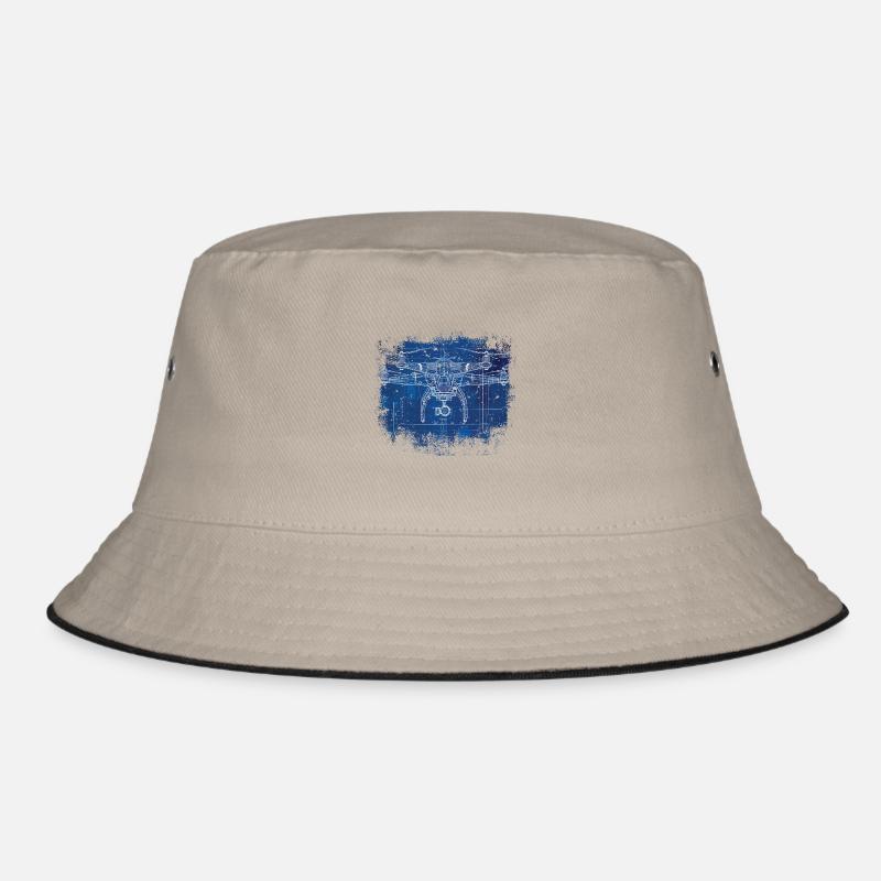 Blueprint Drone Quadkopter - Bucket Hat - Khaki/Schwarz