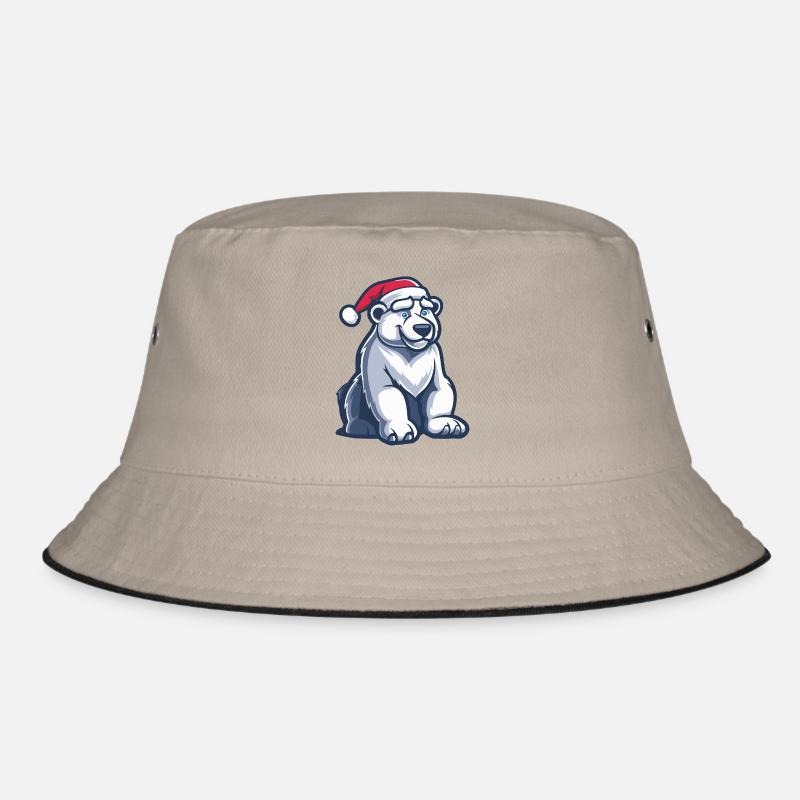 Polar Bear Christmas Bucket Hat