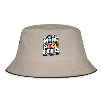 Billard Design - Mehr als nur Pool Buddies - Bucket Hat - Khaki/Schwarz - Vorne