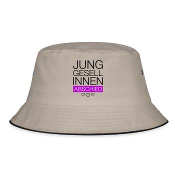 Junggesellinnen Abschied Herz - Bucket Hat - Khaki/Schwarz - Vorne