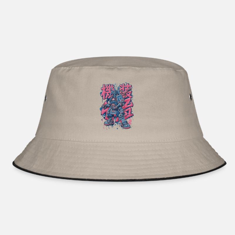 Samurai Mech – Anime Manga Roboter Motiv Bucket Hat