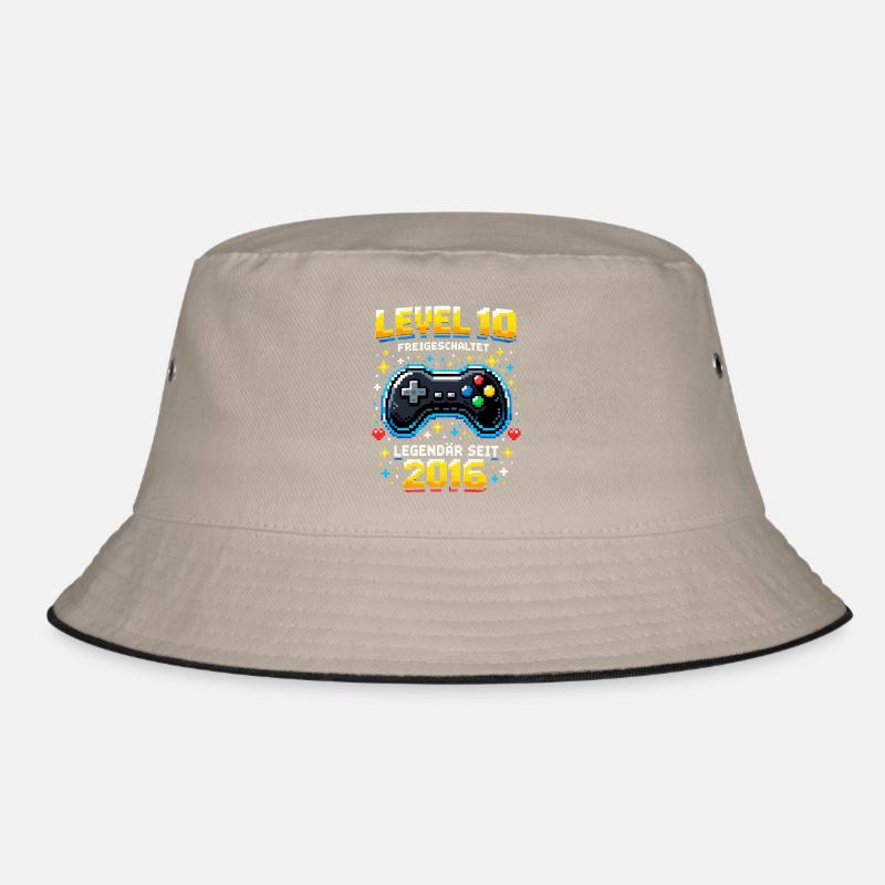 10. Geburtstag 2016 Level 10 Junge Gamer Lustig Bucket Hat