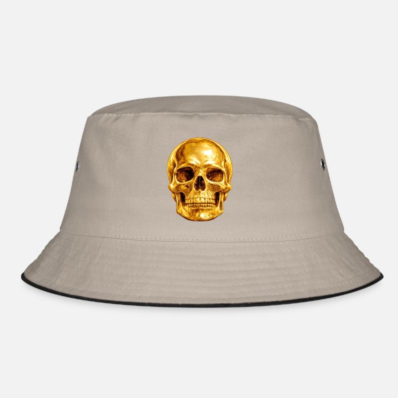 Golden Skull Luxury Gothic Bucket Hat