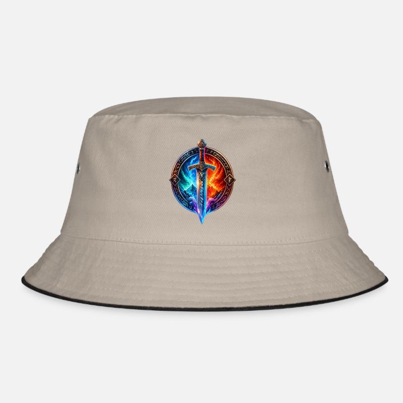 Feuer Eis Drachenschwert - Bucket Hat - Khaki/Schwarz