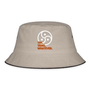 Yin, Yang, Whatever. - Bucket Hat - khaki/black - Front