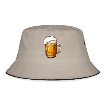 Tasse de bière avec mousse crémeuse - Bob - kaki/noir - Devant