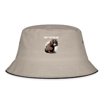 Don't Bother Me Wire-haired Dachshund Dachshund Dachshund Holder - Bucket Hat - khaki/black - Front