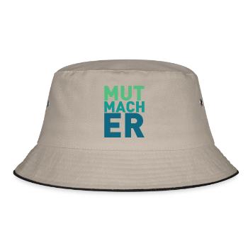 Mutmacher - Bucket Hat - Khaki/Schwarz - Vorne