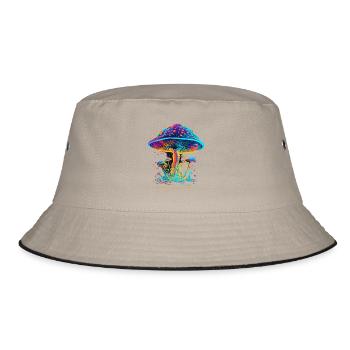 MAGIC MUSHROOM - Bucket Hat - Khaki/Schwarz - Vorne