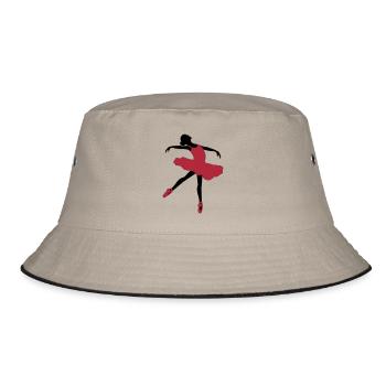 Ballett Mädchen - Bucket Hat - Khaki/Schwarz - Vorne