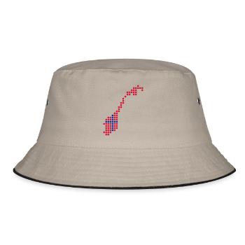 Norwegen - Bucket Hat - Khaki/Schwarz - Vorne