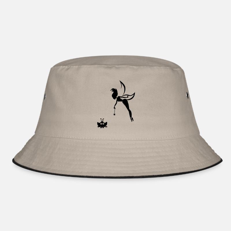 ein Wunsch frei - Bucket Hat - Khaki/Schwarz