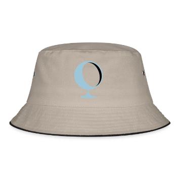 retro lounge chair eames panton - Bucket Hat - Khaki/Schwarz - Vorne