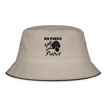 Ich kann keine Padel-Padel-Athleten haben - Bucket Hat - Khaki/Schwarz - Vorne