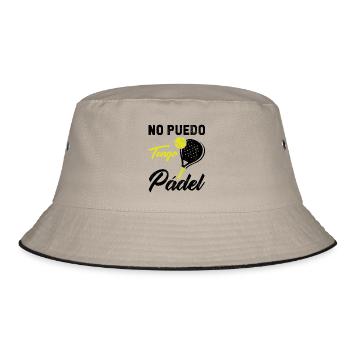 Ich kann keine Padel-Padel-Athleten haben - Bucket Hat - Khaki/Schwarz - Vorne
