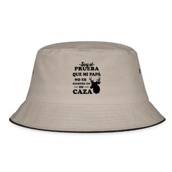 Proof that my dad doesn't always hunt - Bucket Hat - khaki/black - Front