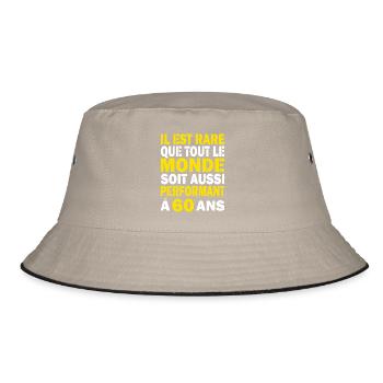 60 ans performant cadeau d'anniversaire 60 ans - Bob - kaki/noir - Devant