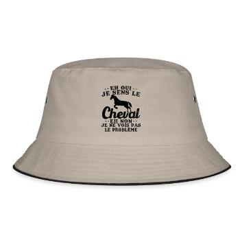 I feel the horse and no I don't see the problem - Bucket Hat - khaki/black - Front