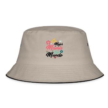 The Best Mom in the World Mother's Day Gift - Bucket Hat - khaki/black - Front