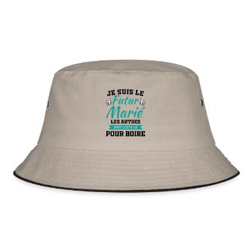 Je suis le futur marié humour cadeau futur marié - Bob - kaki/noir - Devant