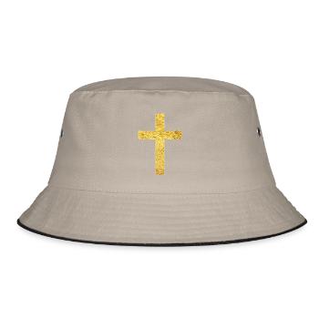 Croix chrétienne symbole de foi et de protection - Bob - kaki/noir - Devant