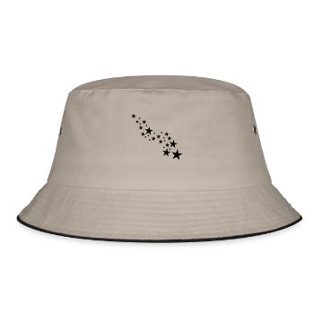 falling stars - Bucket Hat - khaki/black - Front