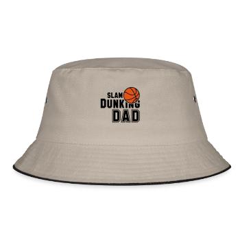 SLAM DUNKING DAD 2 Colors - Bucket Hat - Khaki/Schwarz - Vorne
