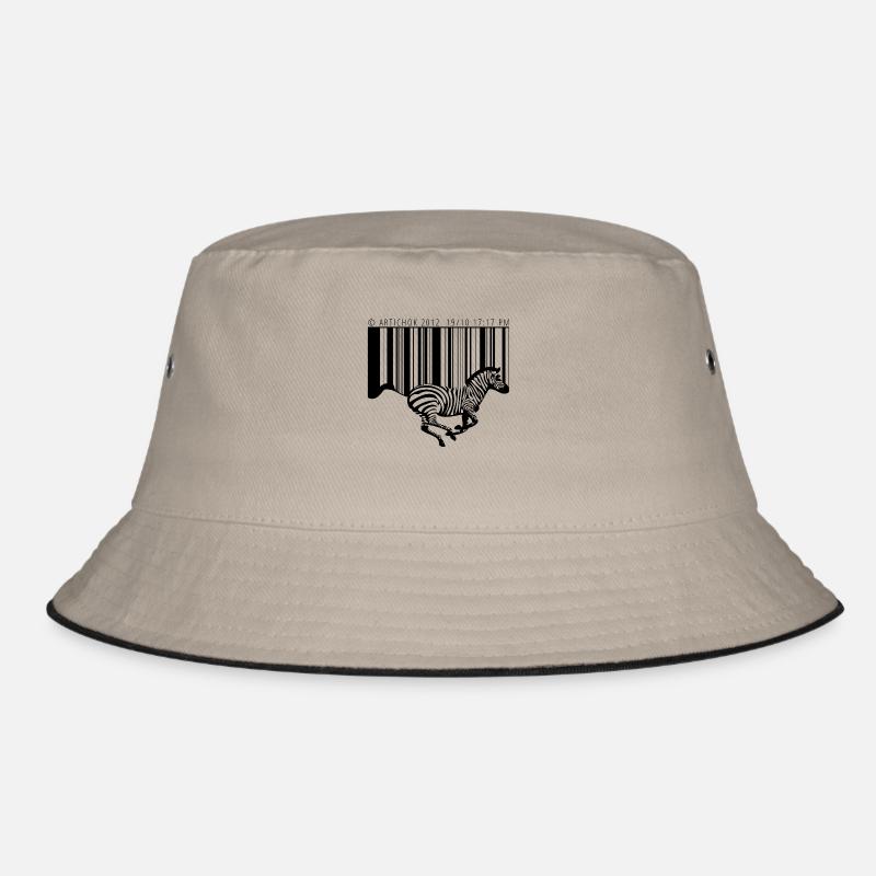Zebra barcode - Bucket Hat - khaki/black