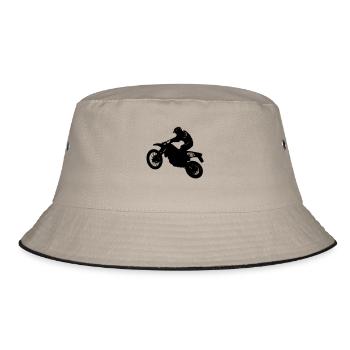 Moto-Cross - Bucket Hat - Khaki/Schwarz - Vorne