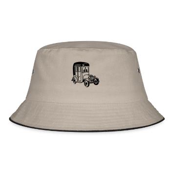 oldie classic car car car car funny - Bucket Hat - khaki/black - Front