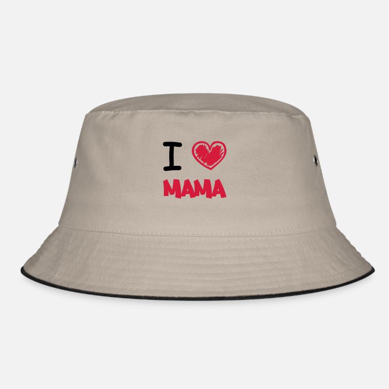 i_love_mama_2 Bucket Hat
