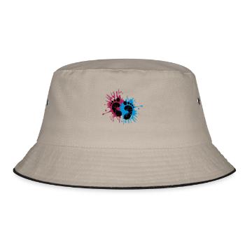 Tinte Baby Füße - Bucket Hat - Khaki/Schwarz - Vorne