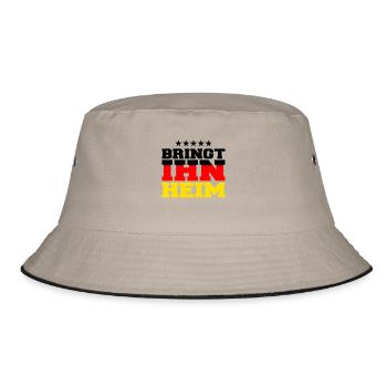 bringt ihn heim! WM pokal - Bucket Hat - Khaki/Schwarz - Vorne