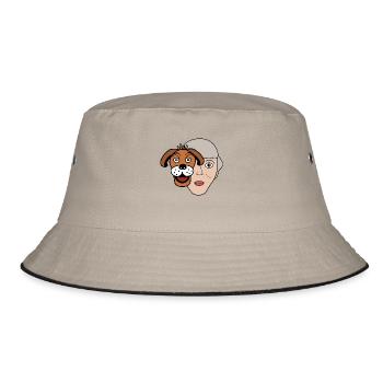 Dog Lady - Bucket Hat - khaki/black - Front