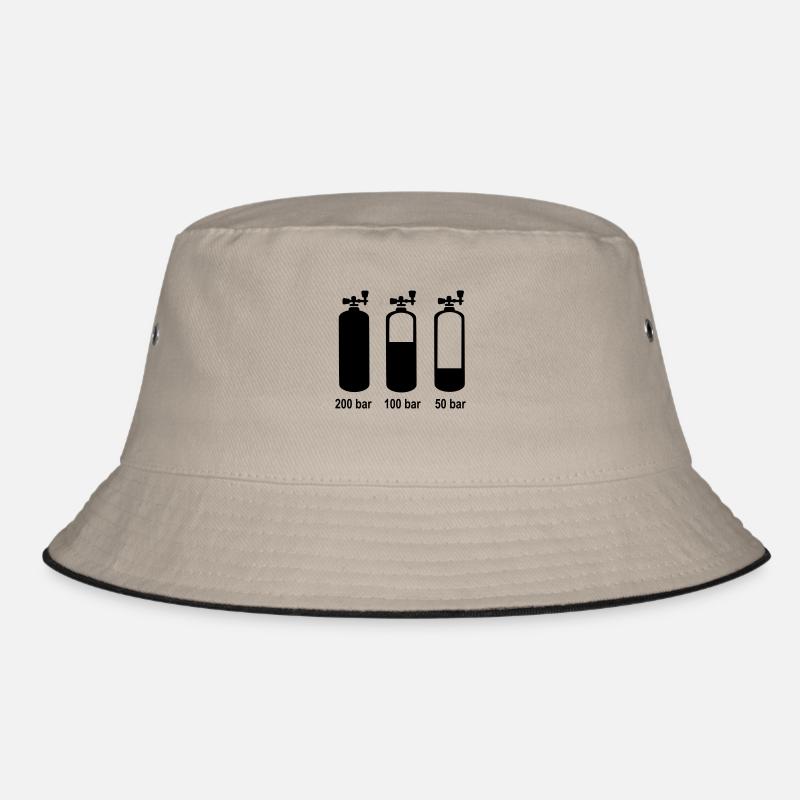Tauchen - Bucket Hat - Khaki/Schwarz
