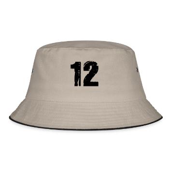 12 - Bucket Hat - khaki/black - Front