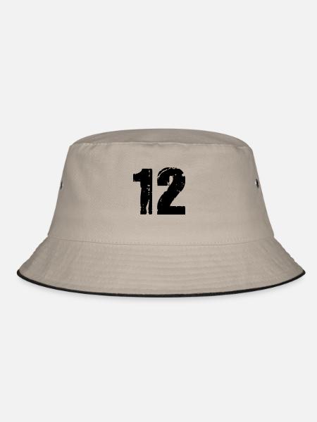 12 - Bucket Hat - khaki/black - Front